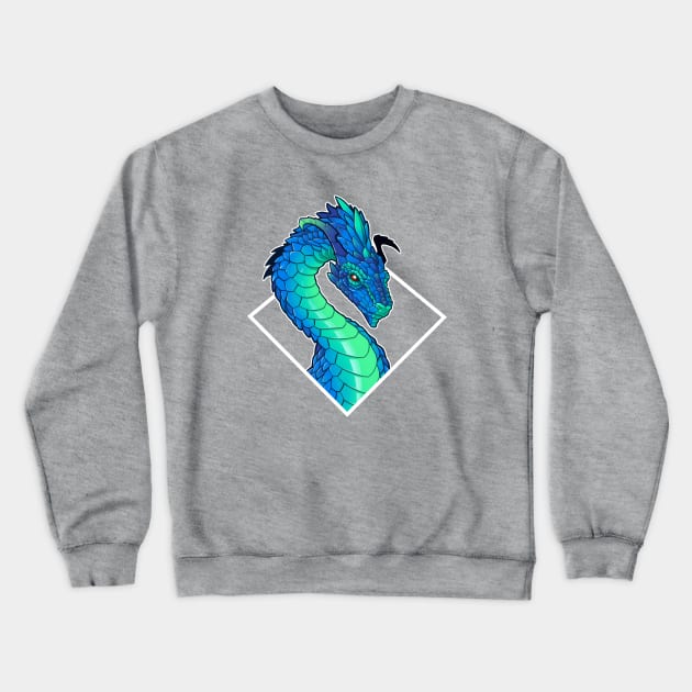 Blue Elder Dragon Crewneck Sweatshirt by jpowersart